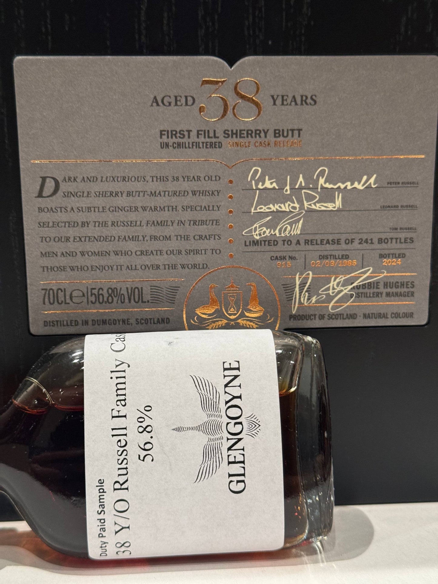 Glengoyne 38 Years Old Russell Family Cask - 56.8% - 70cl
