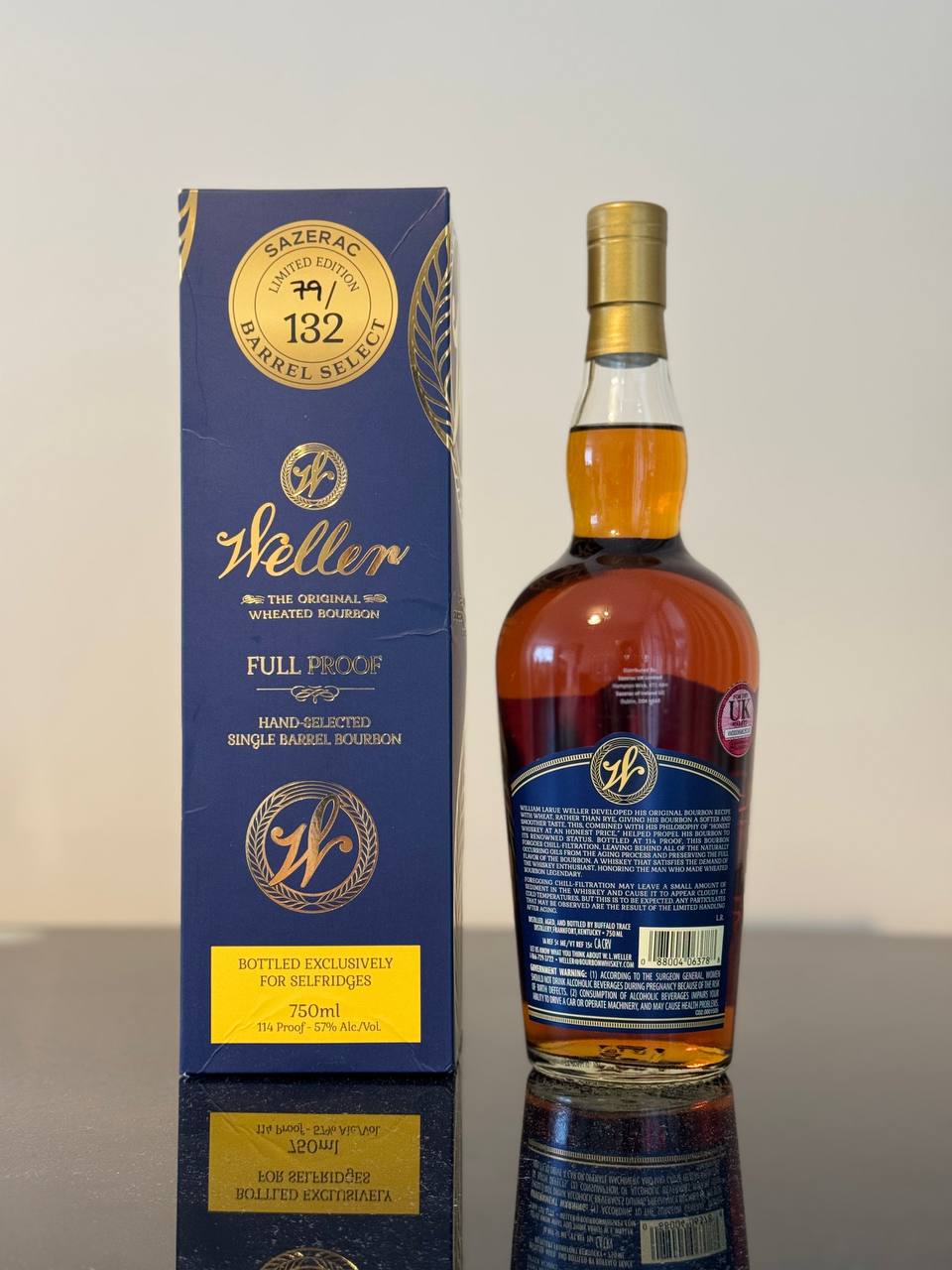 W.L. Weller Selfridge Exclusive Full Proof - 57% ABV - 75cl
