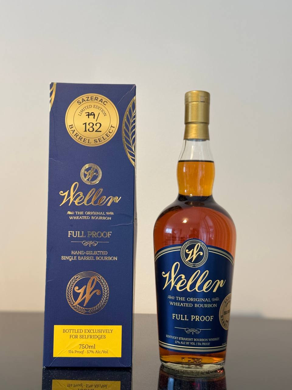 W.L. Weller Selfridge Exclusive Full Proof - 57% ABV - 75cl